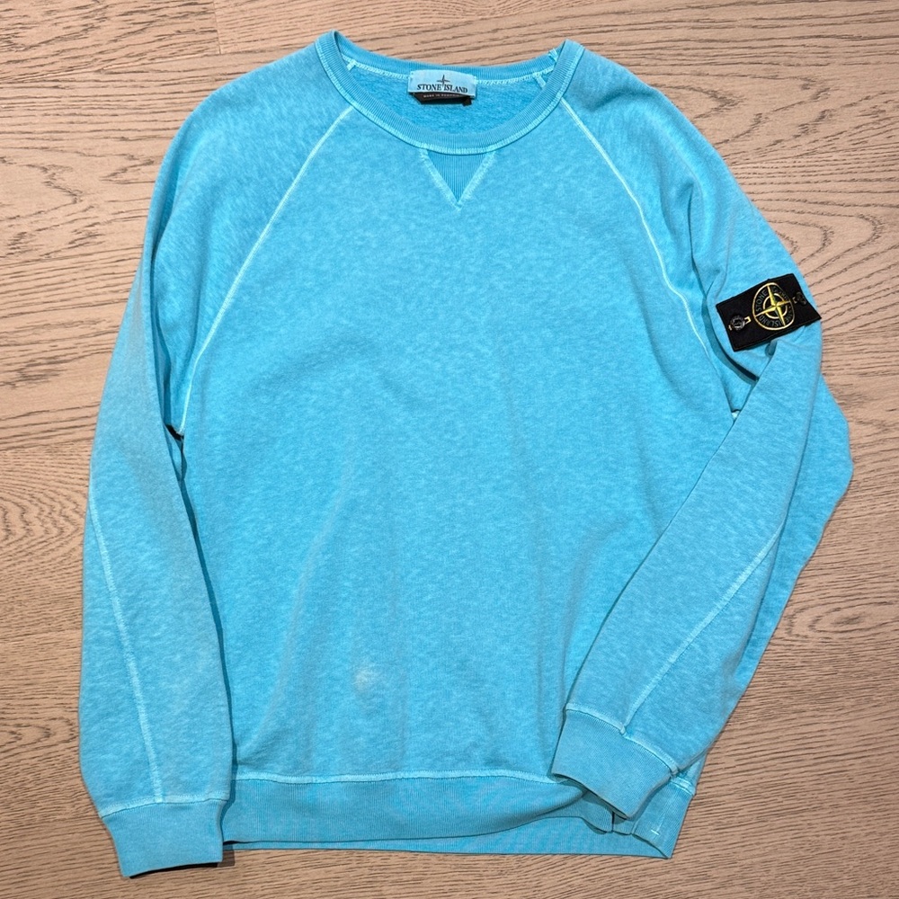 Stone Island Aqua Blue Sweater